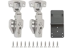 LOOTICH 110 Grado Battuta Esterna Cerniere per Porte con Ammortizzatore Integrato Chiusura Lenta Cucina Cerniera Armadio Porta per Ante Mobili Morbido Paracolpi 2 Pezzi