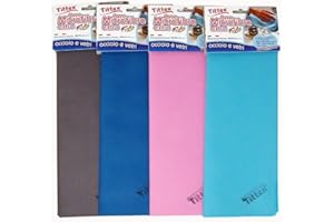 TITTEX - Panni Microfibra Vetri e Acciaio, Set 4, Pulizia Senza Aloni, Finestre, Specchi, TV, PC, Cucina, Bagno – Panni in Microfibra per Pulizia Casa, Lavabili, Resistenti.(50x70)