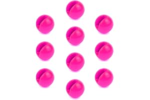 Major Fish Lot de 10 perles en tungstène fendues Rose fluo 3,5 mm 0,3 g