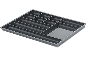Gedotec Utensilien Materialschale Schubkasten Fächerschale mit 11 Fächer für Büromöbel | 331 x 277 x 18,5 mm | Schubladen-Einsatz zum Organisieren von Kleinteilen | 1 Stück - Ordnungssystem Büro-Tisch