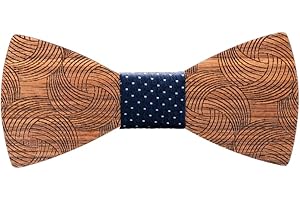 Mr.Van Noeud Papillon en Bois, Mode Classique Hommes Réglable Mariage de Smoking Cravate Noeud Papillon