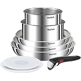 Tefal Ingenio Emotion Set of 3 Frying Pans 8.7/9.4/26 cm + 2 Saucepans 16 | 3 Frying Pans 8.7/10.2/11 in + 2 Saucepans 16/18