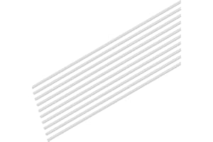 M METERXITY 16-Pack Round Aluminum Rod, 2mm (1/12") Dia 300mm (12") Length 6061 Aluminum Round Rod Solid Lathe Bar Stock Metal Sticks for DIY Crafts Making/Industrial/Construction/Model