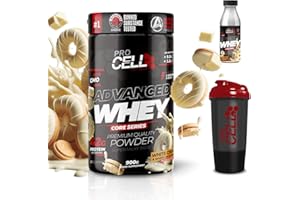 PROCELL SPORT SUPPORT PACK Procell Proteinas Whey Advanced 900gr (White Choco & White Choco rings)+ Batido Monodosis + Shaker "REGALO" Proteina Whey concentrada Gana masa muscular proteina en polvo Batidos de Proteina