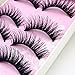 5 Paar Wimpern Professional Damen Künstliche Wimpern für Make-up Eyelasches