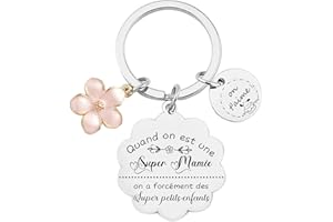 JRZDFXS cadeau mamie porte clef femme cadeau grand mere cadeau fete des grands meres cadeau anniversaire mamie cadeau pour mamie cadeau meilleure grand mere idee cadeau mamie cadeau
