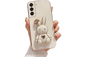 RNRIEYTA Miagon Cuore Coniglio Cavalletto Custodia per Samsung Galaxy A55 5G,Elettrolitico Cover Morbida Sottile Silicone Protettiva Case con Coniglietto Stand Supporto