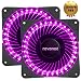 Produktbild novonest Gehäuselüfter PWM 4pin-LED Quiet Edition 120mm High Airflow lila LED Lüfter,2 Stueck pro Packung,Anti Vibration Gummi Pads