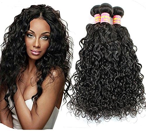 eCowboy Peruvian Virgin Remy Hair Can Be Dyed Absorbs Easily Tangle Free Hair Weave Extension Weft Trackone Pc 100G 18''20''20'' Natural Black Natural Wave