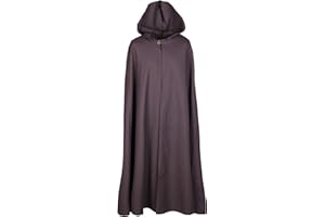 Battle-Merchant Mittelalter Umhang Burkhard mit Kapuze/Gugel Damen Herren Zauberer Kostüm Kleidung LARP Wikinger