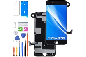 HLYGZX Display für iPhone SE 2020 / SE 2nd LCD Bildschirm Ersatz FHD Touchscreen Digitizer Rahmen Montage mit Ohrhörer, Frontkamera, Näherungssensor，Waterproof Adhesive，Reparaturkits NEU