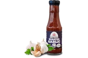 Poppamies Roasted Garlic BBQ Sauce - Sauce barbecue à l'américaine pour tous types de plats - Idéale pour la cuisine lente - A badigeonner sur les aliments à la fin de la cuisson - 385g