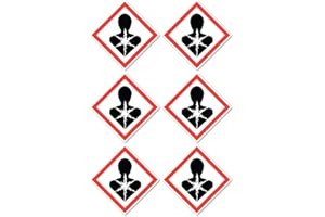 HAVATI Gesundheits­schädlich, Gefahrensymbol: UN/GHS-Gefahrenpiktogramm - Aufkleber: 5 cm, 6 Stück