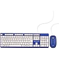 Zebronics JUDWAA 541 USB Keyboard and Mouse Set for Computers & Laptops with 1200 DPI, 1.3 Meter Cable, Retractable Stand, Comfortable Usage, Silent Typing and Matte Finish (Blue)