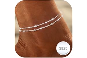 LOLIAS Cavigliera Donna Argento 925 Impermeabile Cavigliera Argento 925 Donna Farfalla Cuore Perline CZ Cavigliere Donna