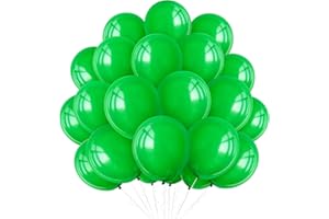 Eitolo Green Balloons, 50 Pcs Balloon Pack 10 Inch Green Balloon, Matte Latex Balloons for Green Theme Graduation Birthday Party Proposal Wedding Baby Shower Anniversary Decoration