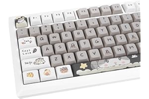 JOLINTAL Keycaps, Cute Keycaps Set, Kawaii PBT Keycaps, Custom XDA Keycaps Dye-Sub, Keycaps 60 Prozent for ANSI Mechanical Gaming Keyboard