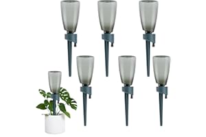 OBELUNRP Plant Watering Devices 6Pcs Plant Waterer with 6Pcs 500ml Bottles Automatic Drip Irrigation Kits with Slow Release Control Valve for Plants Blue, Drip Irrigation System, Plant Watering Devices