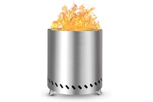 TIAZHAN Bracere da Esterni, Braciere Senza Fumo Adatto per Pergola Giardino Esterno Patio Campeggio Festa, Piccolo Cilindro Attrezzatura da Campeggio Portatile per Barbecue Braciere Con Supporto Stabile