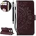 Produktbild HUDDU Compatible for Schutzhülle Sony Xperia XA2 Hülle Mandala Totem Blumen Tasche Leder Flip Handyhülle Wallet Case Cover Ultra Dünn Ledertasche Kartenfach Stand Brieftasche Klapphülle Mädchen Braun