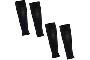 MAXQUU 2 Paia di Calzini da Calcio Neri da 40 cm, Calze da Uomo, Nero, 40-50