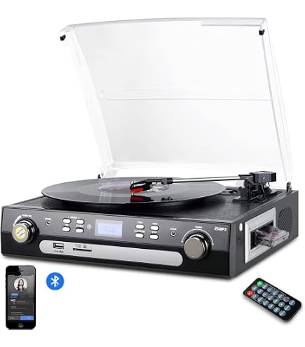 BW Mini Giradischi USB + Convertitore LP - Riproduce E Converte Vinili In MP3/WAV Su Micro SD O Chiavetta