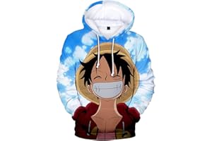 YIMIAO 3D Printed One Piece Pullover Freizeit Anime Luffy Ace Hoodie Kapuzenpullover Herren Jungen