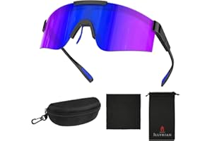 Ambienden Occhiali Ciclismo Uomo Donna - Occhiali Veloci Polarizzati Protezione UV400 - Occhiali Sportivi Leggeri Adatti Per Sci/Running/Pesca/Ciclismo All'Aperto