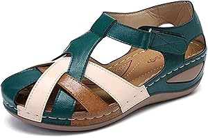 UMore Sandalias Mujer Verano Cuña Sandalias Cerradas Cómodos Casual Zapatos de Playa