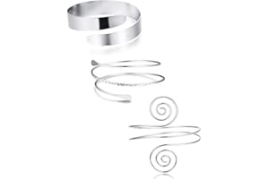 YADOCA 3 sztuki bransoletki na ramię cewka filigranowy wir liść opaska mankiet moda prosta bransoletka na ramię bransoletka regulowana dla kobiet dziewczyn