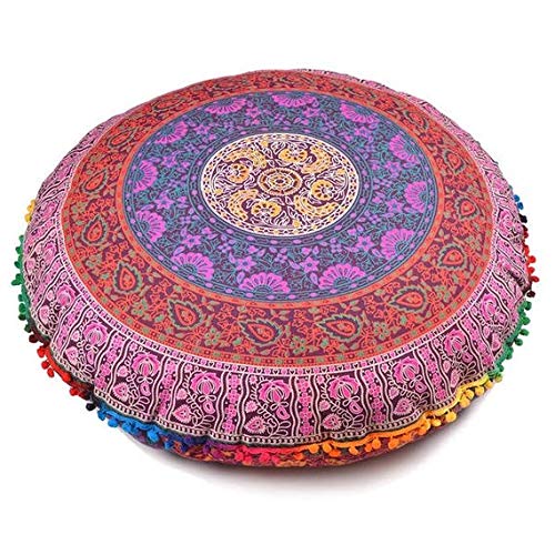 GANESHAM HANDICRAFT Ganesham indiano Pet Bed gypsy meditazione cuscino cuscino Bohemian Decor boho pouf ottomano mandala 32 x 32