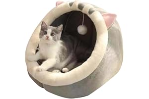 Sobeta Katzenhöhle | Katzenhaus | Katzenbett | Katzen Höhle | Katzenhaus Höhle | Katzenbett Für Indoor Katzen | Katzenhöhle Katzen Haus | Weiches Katzenhaus Gemütliches Zelt Katzennest Bett Katzenhaus