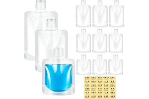 9 st. reseflaskor set 30/50/100 ml påfyllningsbar tom klämpåse transparent clamshell-förpackningspåse plast bärbar resa vätsk