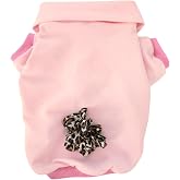 atelyu K&ouml;pek ve Kedi Kıyafeti pembe leopar ponponlu ince sweathirt (Large)