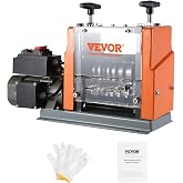 VEVOR 60W Automatic Cast Iron Wire Stripper Machine 0.3-25mm Motorized Electric Wire Stripper with Visible Stripping Depth Re