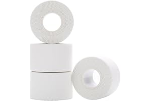 TAKIMEZY 4 Rolls of Sports Tape White, 3.8 cm x 10 m Tape Sports Football Tape Finger Tape Tape for Football Volleyball All Sports – Strong Adhesion, Tearable & Skin-Friendly