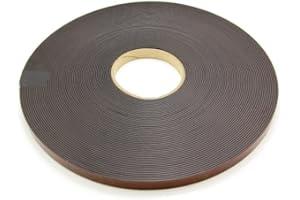 FIRST4MAGNETS MagFlex® Flexible Magnetic Tape with Premium Self Adhesive Designed to Provide a Strong Grip on Magnetic Metal Based Surfaces - Polarity B - 12.7mm Wide - 30m Length