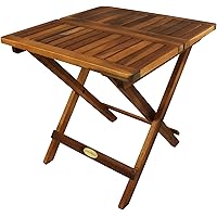 Klapptisch Cleveland Akazie eckig Beistelltisch Holz klappbar Balkontisch klein Gartentisch Holztisch Terrassentisch