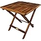 Klapptisch Cleveland Akazie eckig Beistelltisch Holz klappbar Balkontisch klein Gartentisch Holztisch Terrassentisch