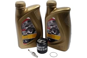 2EXTREME Ölfilter Öl Zündkerze Agip eni i-Ride 5W-40 GT kompatibel für Vespa GTS 300