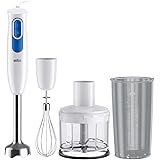 Braun MultiQuick 2 MQ20236MWH, Frullatore a Immersione con Sistema EasyTwist, Frullatore per Salse e Smoothie, 2 Velocità, Tr