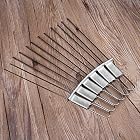 Schaschlikspieße,Grillspieße Edelstahl,Schaschlikgrill,Metall Grill Spieße(6PC) – Bild 5