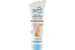 Podovis, Deocrema Extra Fresh - Crema Piedi Antiodore, Effetto Rinfrescante ed Idratante, Combatte i Cattivi Odori, Formula Intelligente con Attivi Probiotici, Senza Siliconi, 100 ml