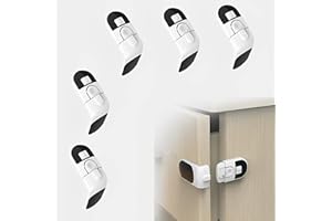3B PRODUCTS Cerraduras de seguridad para bebes - Cierre Seguridad Cajones Bebe Protector (5pcs) - Bloqueo de Seguridad para Bebés- Cierre para cajones sin tornillos ni perforación - Kit de Seguridad para Bebés