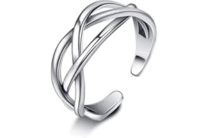 SNORSO Bague Argent 925 pour Femme Bague Réglable Nœud Celtique Anneaux Ouverte Bijoux Cadeau