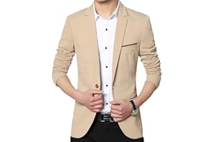 Nemopter Blazer Homme Veste Casual Elegant Slim Fit Blazer Un Bouton Costume Jacket Homme Blazer Vestons