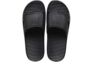JoWebb Unisex Slip On Slippers for Women/Men Non-Slip Light Weight Flat Slide Sandals Shower Sandals House Soft Flip Flop Shoes for Indoor Home Garden Bathroom Poolside