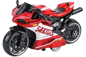 ZGCXRTO Jouet de Moto en Alliage,Simulation Moto Jouet, Tirez la Moto, Modèle de Moto, Décoration de Moto, Rouge, pour Enfant Jouet intellectuel