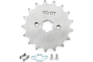 JUUDDENPARTS 17mm Motorcycle Front Sprocket, Steel 420-17T Motorcycle Sprocket Gear Accessories for 50cc 70cc 90cc 110cc 125cc Dirt Pit Bike Mini Bike ATV 4 Wheeler Moped Replacement for Taotao 110