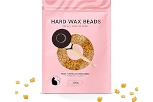 ACCUEILPORT Professional Hard Wax Beads 500g, Painless Wax Beans, Stripless Hair Removal Wax Beads, Low Melting Point, Natural Plant Based Ingredients, Suitable for Coarse Hair, Full Body, Face & Bikini Line